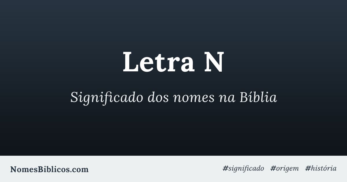 nomes bíblicos com a