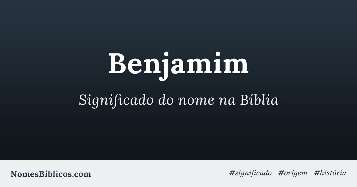 Significado do Nome Benoni